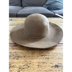 Womens Brown Wool hat one size sun hat‎ summer